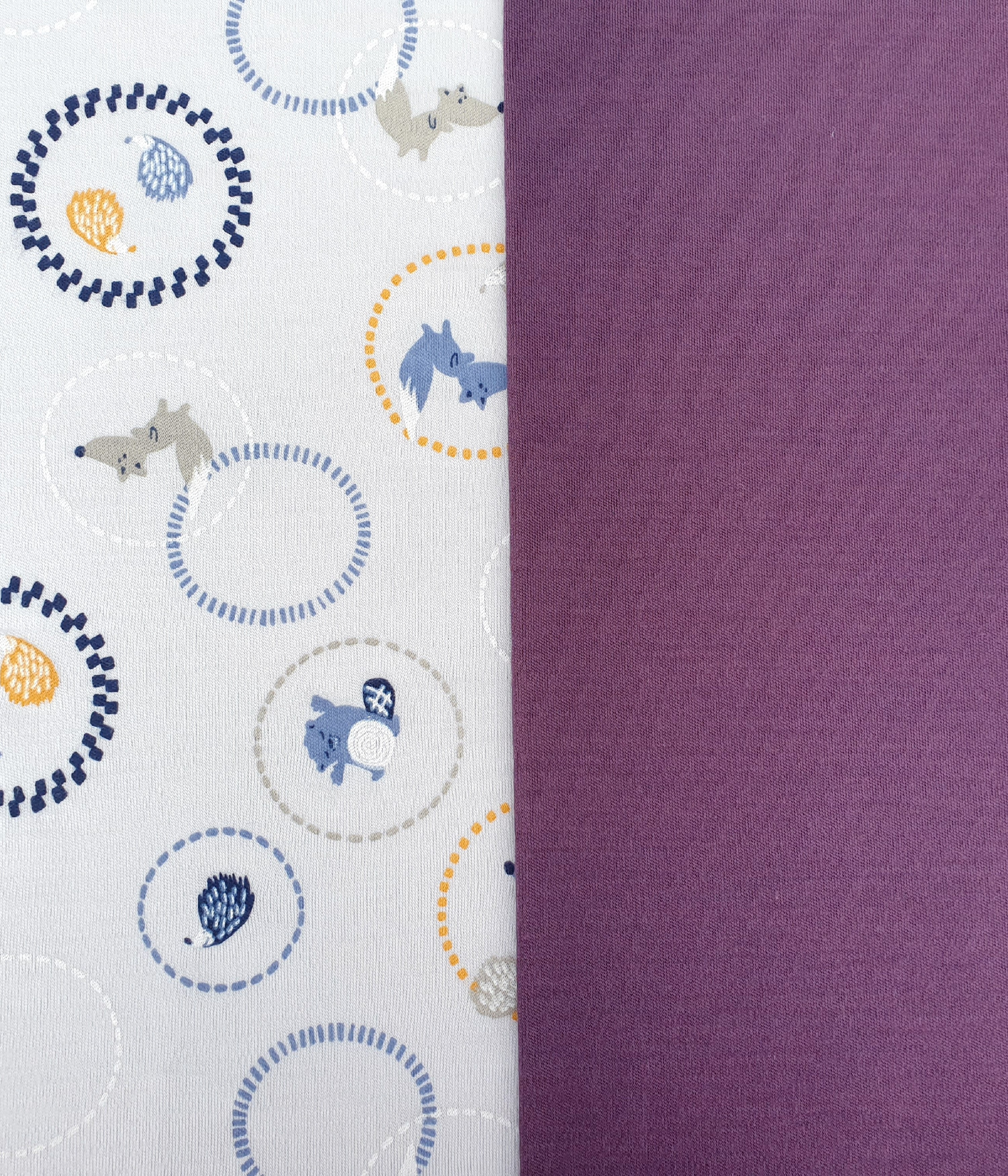 B-Ware Merino Interlock Aubergine 