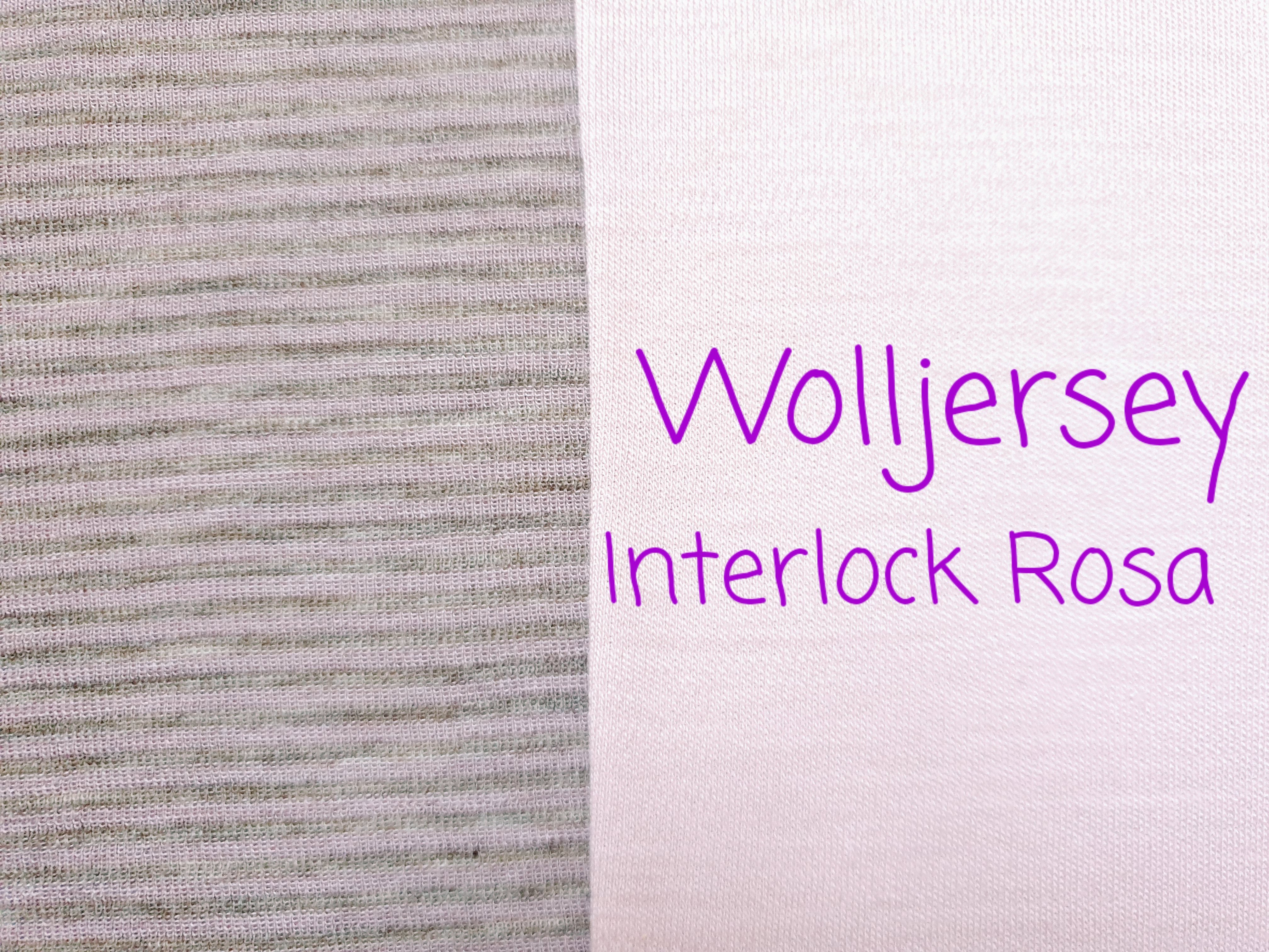 Bio Wolle / Seide Jersey Mandelblüte / Grau Melange