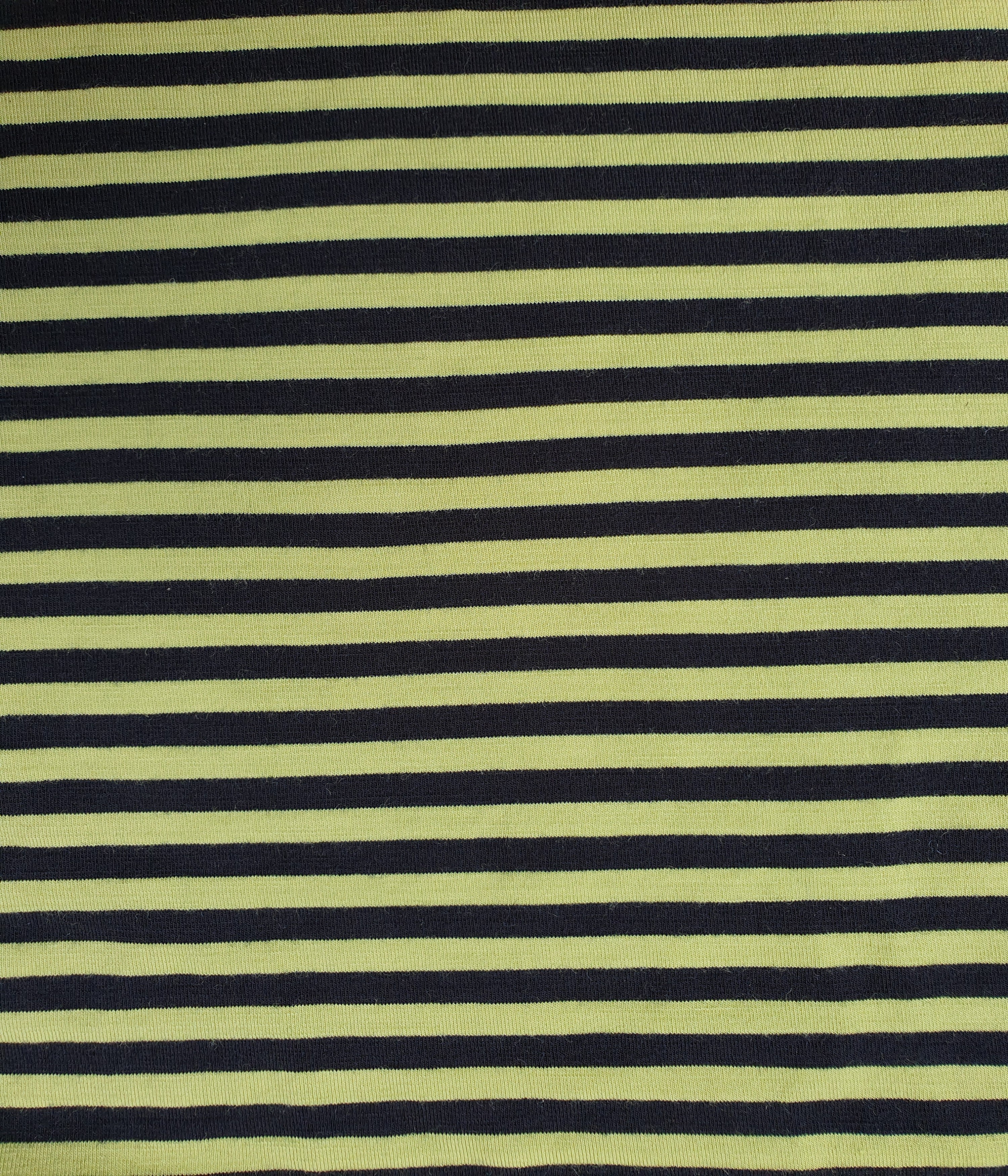 Dickerer Merino Singlejersey Limettengrün / Schwarz gestreift 