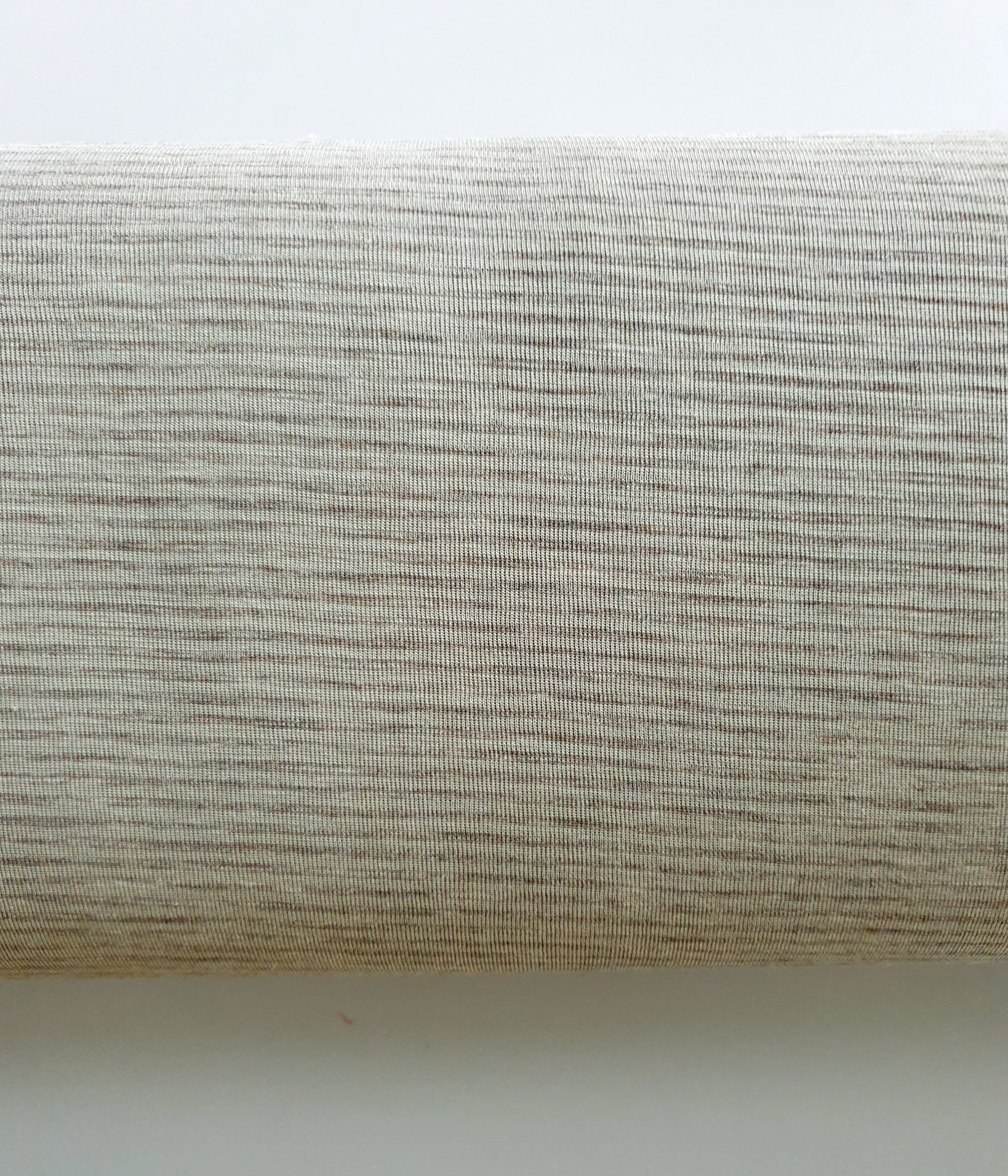 70 cm Bio Wolle / Seide Jersey Eukalyptus / Grau Melange  