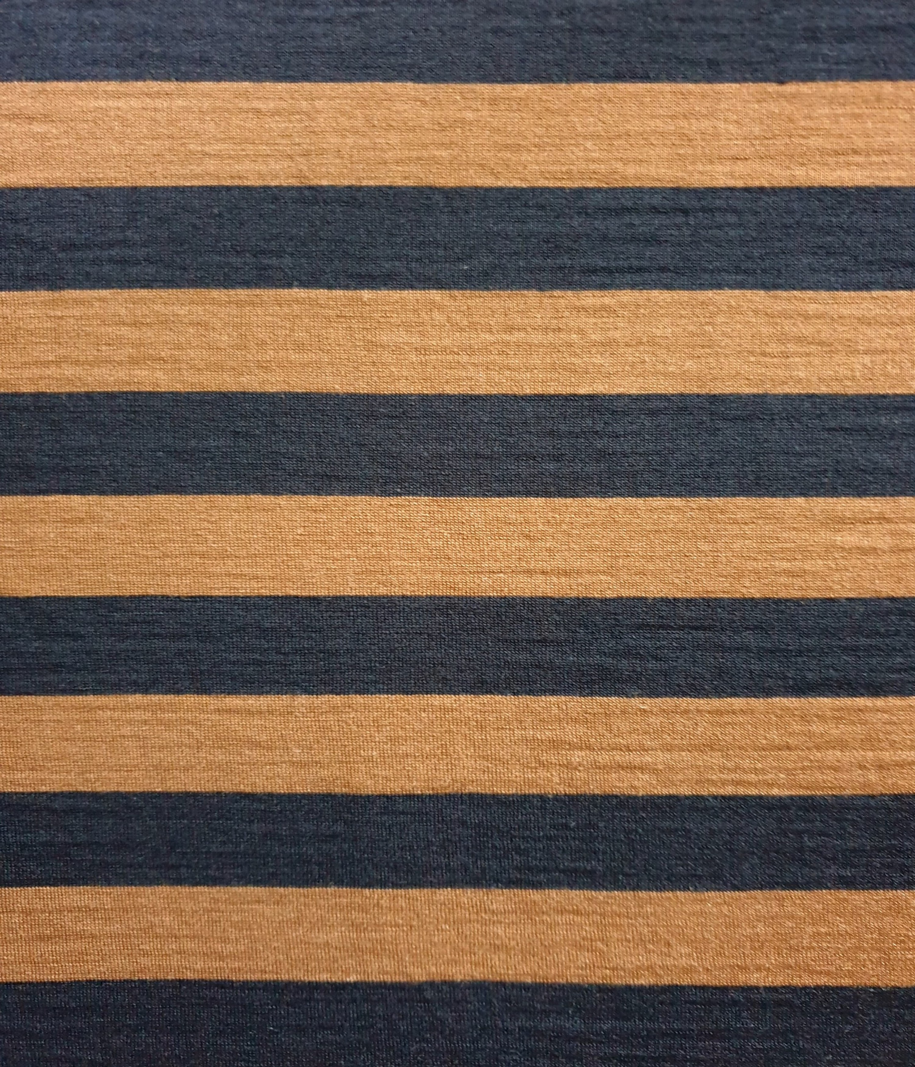 Bio Merino Singlejersey Zimt / Schwarz Ringel