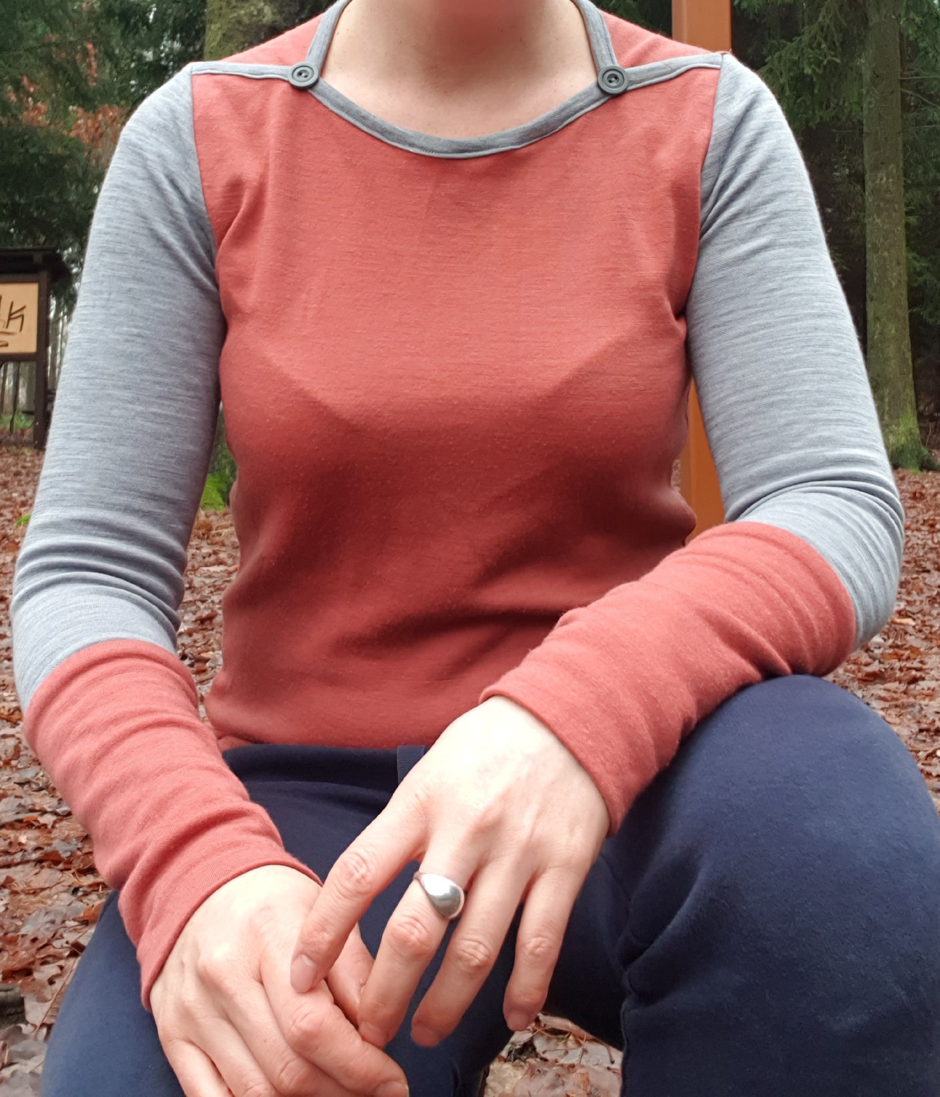 Merino Interlock Grau meliert