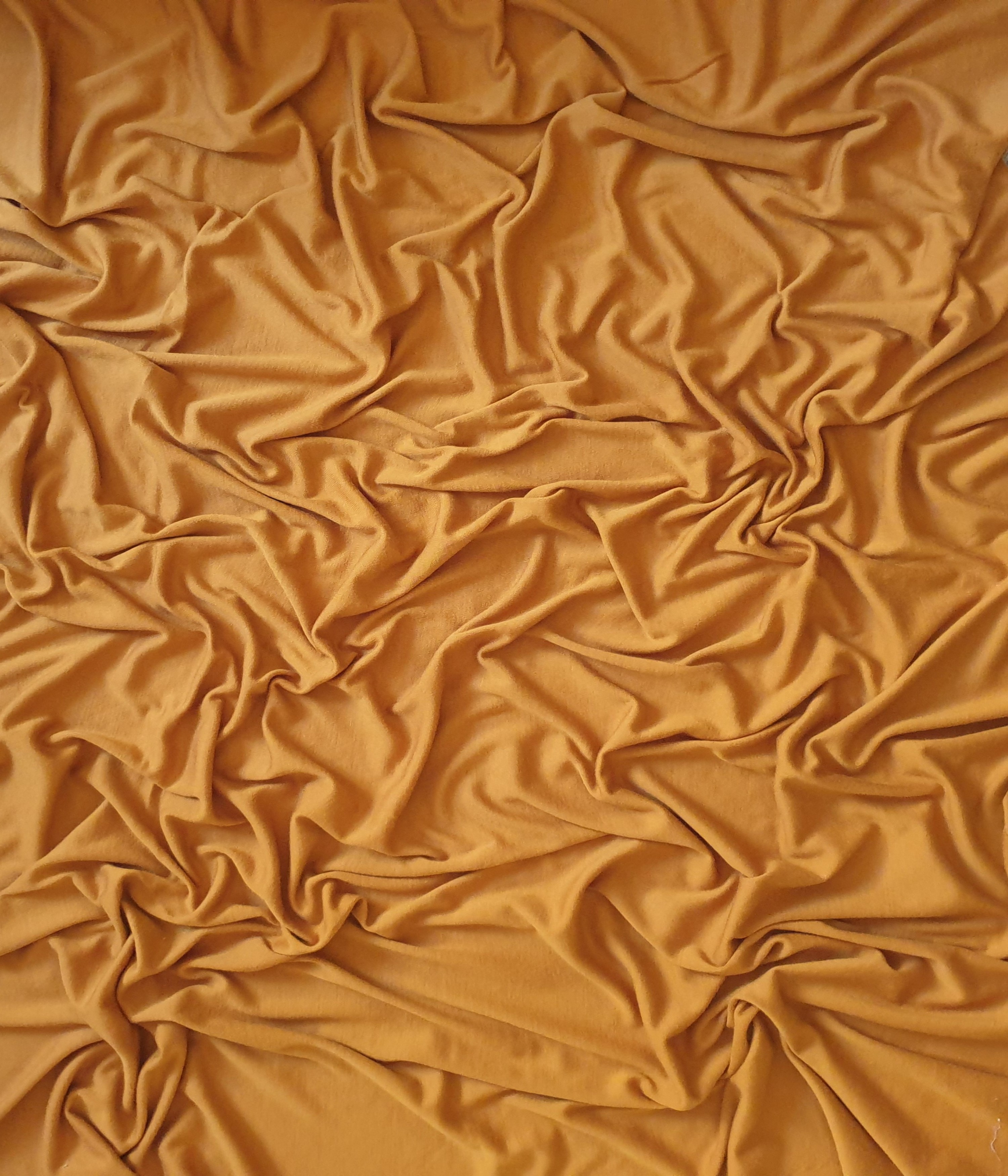 B-WARE Merino Interlock Senfgelb  