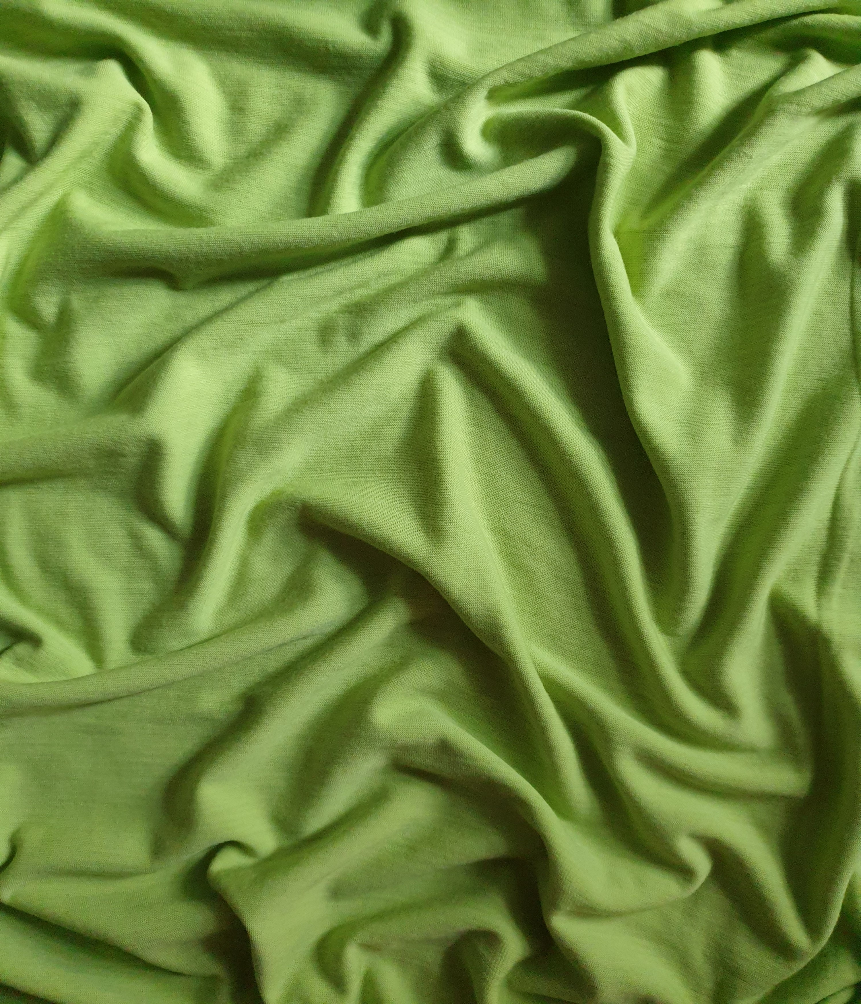 100 cm Merino Singlejersey Limettengrün 