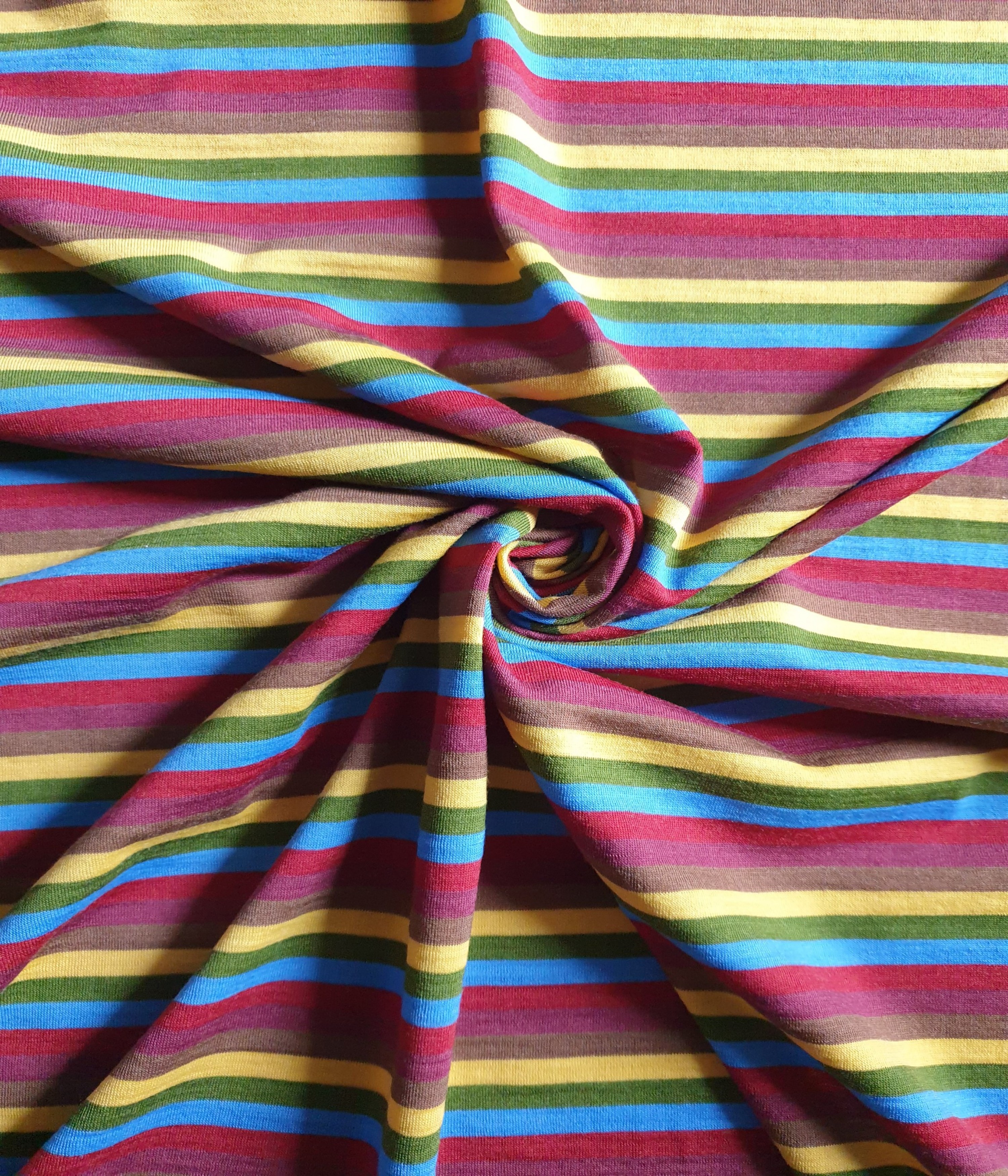 Bio Merino Singlejersey Multicolor Ringel