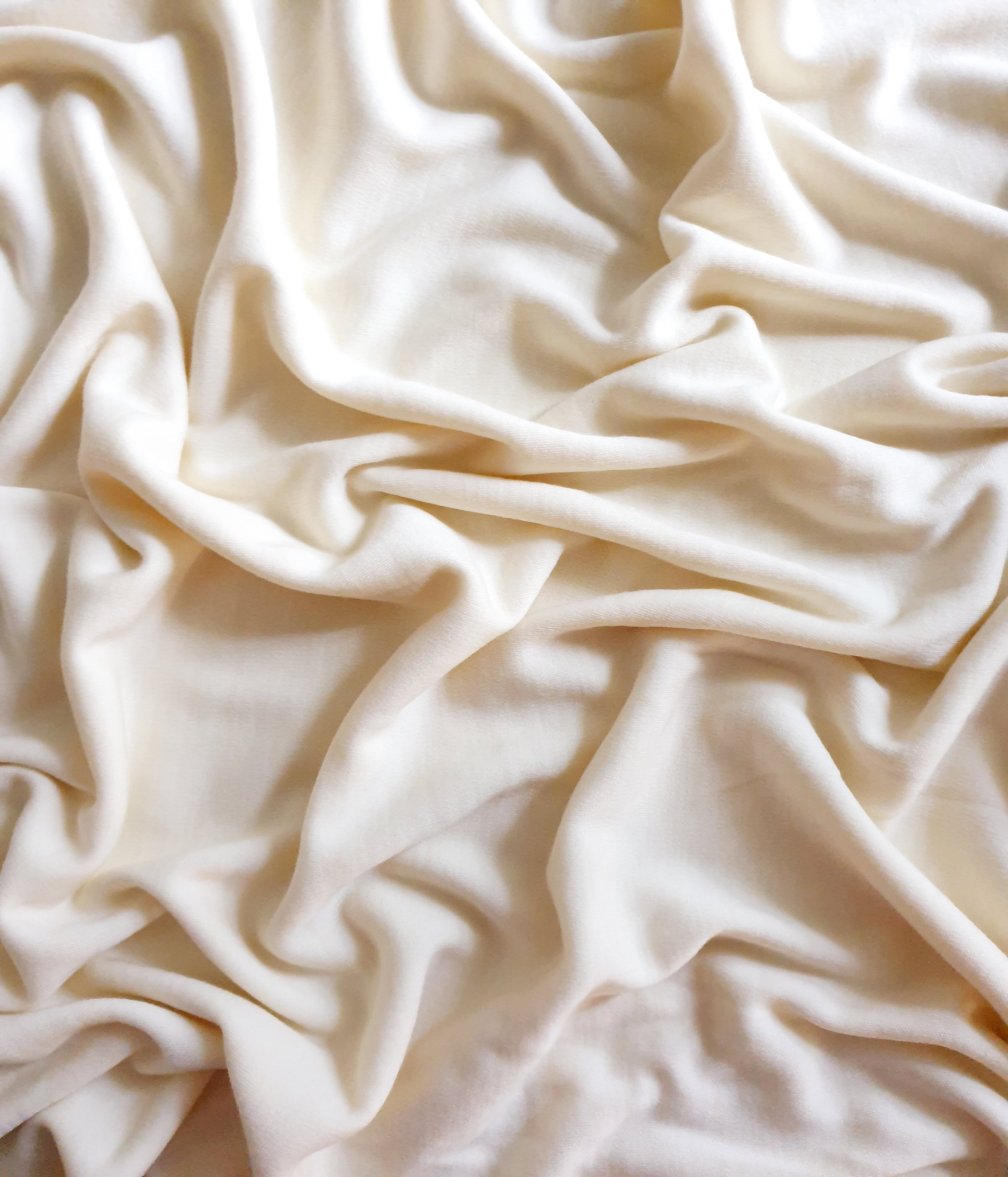 Bio Wolle / Seide  Interlock Wollweiß (kbT)