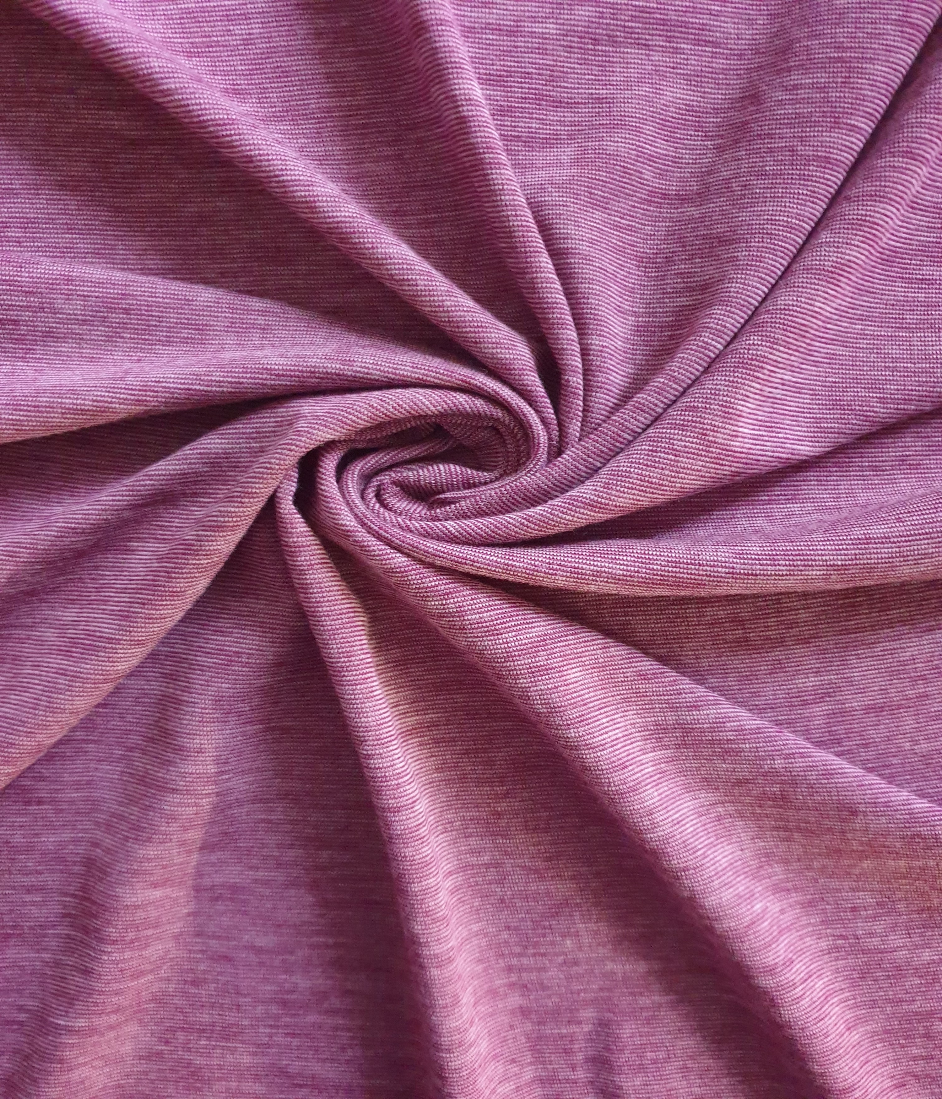 Bio  Merino Feinripp Himbeere/Weiß Ringel ( kbT )