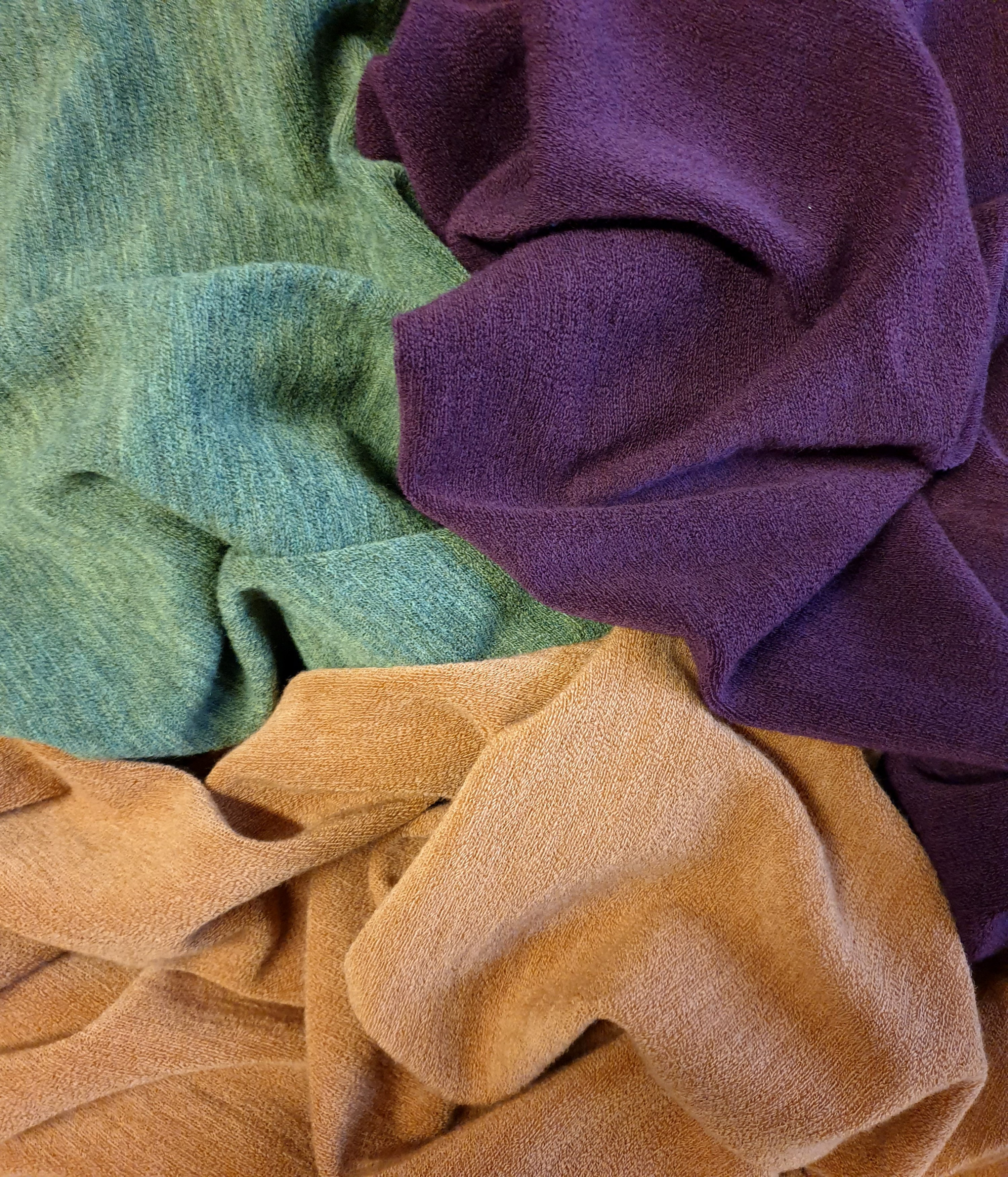 Dickerer Bio Wollfrottee Herbstgrün