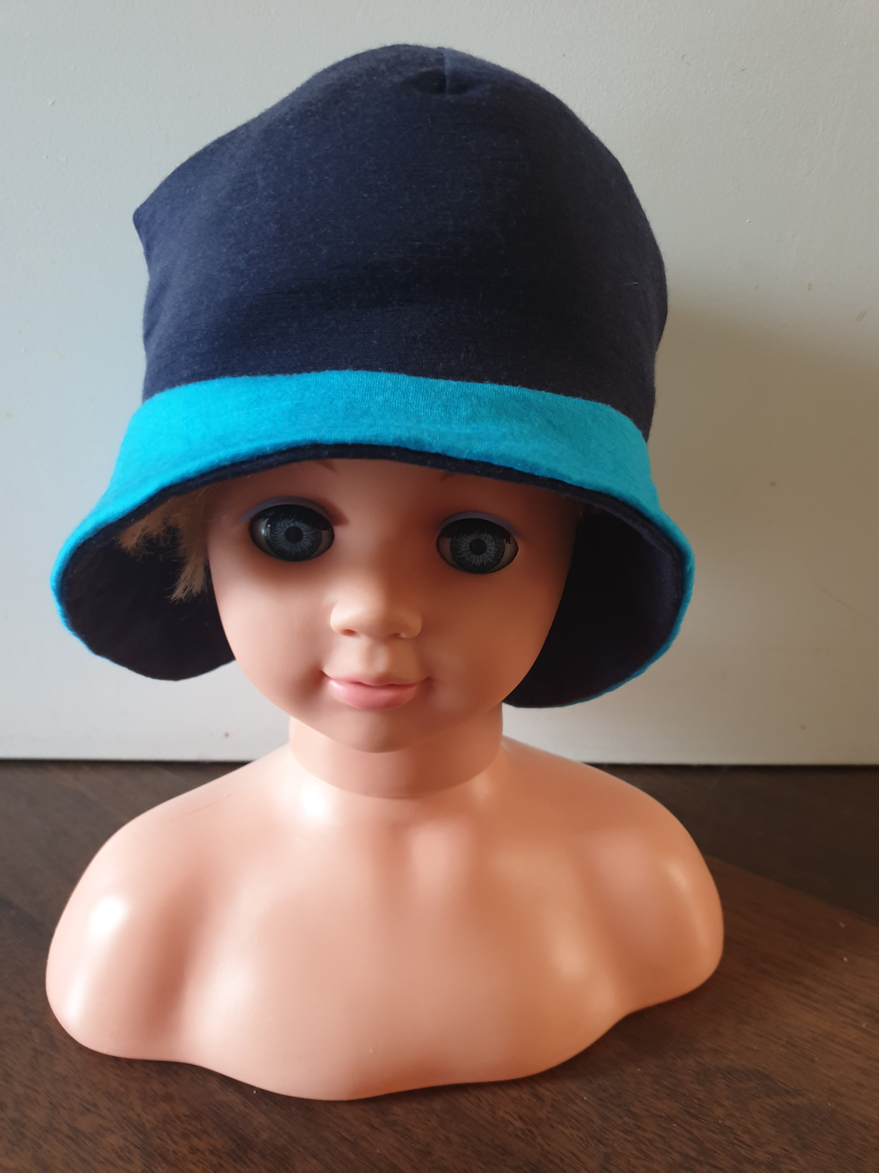 Merino Singlejersey  Nachtblau